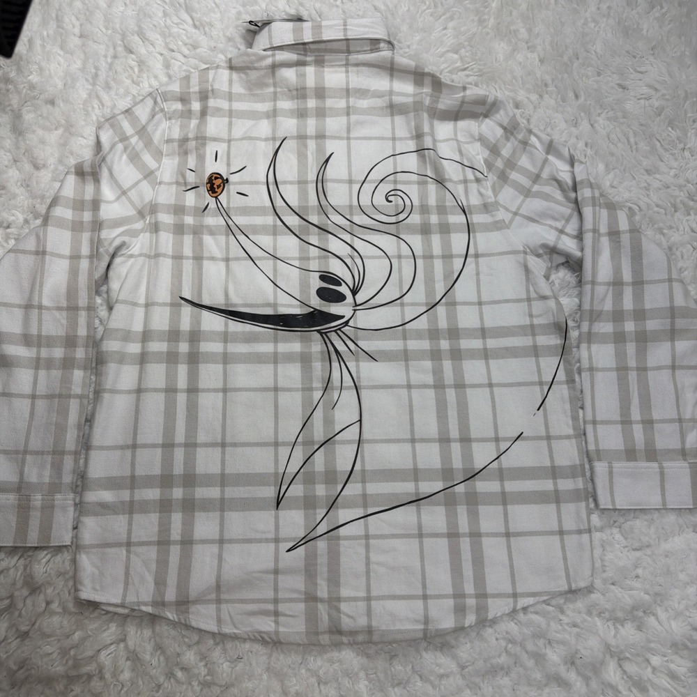 Cakeworthy x Disney Nightmare Before Christmas "Zero Flannel" Shirt Sz Large New